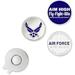 PinMartâ€™s Officially Licensed United States Air Force Pack of 3 Magnetic Golf Ball Markers and Hat Clip - Golf Accessories for Men and Women - Ball Markers and Hat Clip with Magnet for Golf Hats