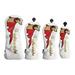 4x Golf Wood Headcover Golf Head Covers for Golf Clubs with Interchangeable Number Tag for Golfer Gift Golf Training Supplies Dog White