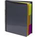 Smead 24 Pocket Poly Project Organizer Letter Size 1/3-Cut tab Gray with Bright Colors (89206)