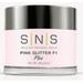 SNS Pink and White French Dipping Powder 2oz NO U/V NO SMELL (Pink Glitter F1 2 oz)