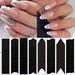 French Tip Nail Art Stickers Decals Self Adhesive Nail Design French Nail Stencils for Nail Art Reusable French Wave Nail Template DIY French Tip Nail Tool French Manicure Stickers Accessories