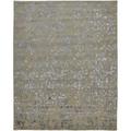 HomeRoots 512556 2 x 3 ft. Tan Silver & Gray Wool Floral Hand Tufted Handmade Rectangle Area Rug