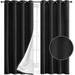 Elegant Comfort Blackout Grommet Top Curtains - 2 Panel Set - Window Treatment Thermal Insulated Room Darkening Energy Saving Window Drapes for Living Room (Set of 2) - W54 X 95inch Black