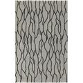 HomeRoots 8 x 11 ft. Taupe Black & Gray Wool Abstract Hand Tufted Handmade Stain Resistant Rectangle Area Rug