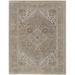 HomeRoots 513126 4 x 6 ft. Brown Ivory & Tan Floral Power Loom Distressed Rectangle Area Rug