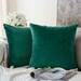 Xiangyi Pack of 2 Velvet Soft Solid Decorative Square Throw Pillow Covers Set Cushion Case for Sofa Bedroom Car 18 x 18 Inch 45 x 45 cm