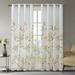 Madison Park Cecily Burnout Printed Curtain Panel in Yellow 50 x84
