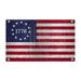 JeashCHAT 4th of July Metal Welcome Door Sign Independence Day American Flag Pattern Patriotic Door Sign Decoration for Front Door Wall Office Clearance