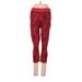 Nike Active Pants - Mid/Reg Rise Skinny Leg Cropped: Red Activewear - Women's Size X-Small