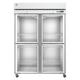 Hoshizaki F2A-HG Steelheart 55" 2 Section Reach In Freezer, (4) Glass Doors, 115v, Silver