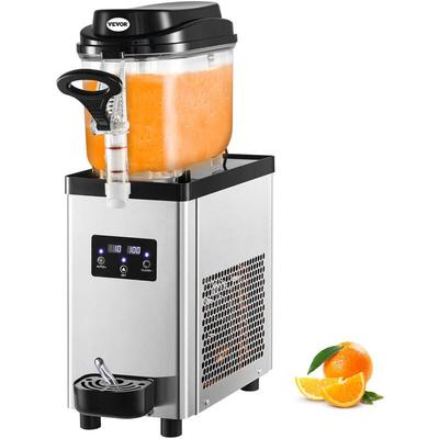 Kommerzielle Slushy-Maschine, 6L Tassen Einzelschüssel Slush Ice Maschine, 300W 220V, Edelstahl
