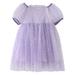 Rovga Toddler Girl Dress Clothes Short Sleeve Bowknot Star Sequin Tulle Ruffles Princess Dresss Dance Party Dresses Clothes