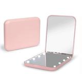 Emlimny Pocket Mirror 1X/3X Magnification LED Compact Travel Makeup Mirror Compact Mirror with Light Purse Mirror 2-Sided Portable Folding Handheld Small Lighted Mirror for Gift Pink