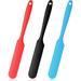 3 Pieces Non-stick Wax Spatulas Silicone Spatula Waxing Applicator Hair Removal Sticks Applicator Spatula Reusable Scraper Hard Wax Sticks for Home Salon Body Use (Black Red Blue)