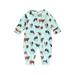 hirigin Infant Baby Girls Boys Romper Horse Floral Print Long Sleeve Crew Neck Oblique Zipper Jumpsuits Autumn Newborn Bodysuits