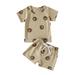 Wassery Baby Boys Shorts Clothes Set Sun Print Short Sleeve T-shirt with Elastic Waist Shorts 2Pcs Summer Outfit 3-24M