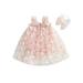 Toddler Baby Girl Tulle Dress Sleeveless Mesh Tutu Dress Summer 3D Butterfly Tulle Layered Princess Birthday Cake Dress