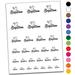 Baptism Dove Christening Water Resistant Temporary Tattoo Set Fake Body Art Collection - Black