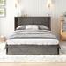 Red Barrel Studio® Kenyan Queen Storage Murphy Bed w/ Mattress Wood in Gray | 42.51 H x 62.83 W x 79.33 D in | Wayfair