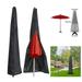 Waterproof Patio Outdoor Umbrella Protective Canopy Cover Bag Fit 6ft to 11ft Black