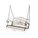 Mulanimo Outdoor Garden Iron Wire Double Swing Chair Rust Resistant Hanging Swing For Porch Patio Home Decoration