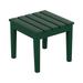 WestinTrends Ashore Oversized Outdoor Side Table 18 Inch All Weather Poly Lumber Adirondack Patio Side Table Square End Table Dark Green