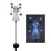 Angel Solar Garden Stake Light Decorated with Flower Wings & Energy Efficiency Outdoor Decorations for Patios Lawns Gardens