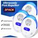 3 Packs Insect Repellent Ultrasonic Frequency Conversion Pest Repeller Plug in Indoor Pest Control for Insect Roach Mice Spider Ant Bug Mosquito Repellent
