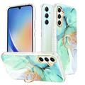 Compatible with Samsung Galaxy A54 5G Case with 360Â° Kickstand Luxury Shiny Soft Silicone Phone Case Anti-Scratch with Diamond Ring Holder Marble for Samsung Galaxy A54 5G Green