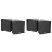 (4) Rockville Cube 3.5 30w RMS Black Home Theater Wall Speakers+Swivel Brackets