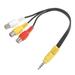 Professional Audio Video Speaker Laptop AV Cord 3.5mm Jack to 3 RCA Adapter Wire Audio Cable