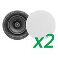 NEW Earthquake Sound 2-Pairs R800 8 In Ceiling Speakers w/ Magnetic Paintable Grill