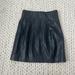 Zara Skirts | Black Zara Leather Mini Skirt - Size Xs | Color: Black | Size: Xs