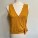 Madewell Tops | Madewell Texture & Thread Wrap-Tie Tank Top Sz Small | Color: Tan/Yellow | Size: S
