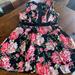 Disney Dresses | Disney Princess Floral Dress | Color: Black/Pink | Size: L