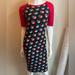 Lularoe Dresses | *Nwt* Lularoe Julia Raglan Color Wheel Midi Dress | Color: Black/Red | Size: Xxs