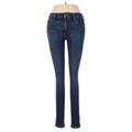 Joe's Jeans Jeans - Low Rise Skinny Leg Denim: Blue Bottoms - Women's Size 26 - Dark Wash