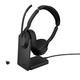 Jabra Evolve2 55 - schnurloses Stereo-Headset mit Ladestation und Jabra Air Comfort - Mikrofone mit Geräuschunterdrückung & ANC - kompatibel mit allen UC-Plattformen wie Zoom und Google Meet - Schwarz