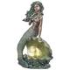 TERESA'S COLLECTIONS Mermaid Garden Statues with Solar Outdoor Lights for Outdoor Decor, Bronze Patina Fairy Sculptures & Statues, Mermaid Figurines Garden Decor Gifts for Mom Yard Decor, 13"