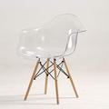 Transparent Backrest Chair Acrylic Crystal Chair Household Dining Table Stool Coffee Shop Plastic Chair Makeup Dressing Chair(2 Puts),A,2