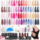 Beetles Gel Nail Polish Kit with 36W UV LED Light, 32 Colors Glitter Gel Polish Set Soak Off Base Gel Top Coat Builder Nail Gel Blooming Gel Temperature Color Changing Gel Nail Kits Manicure DIY Home