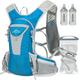 IX INOXTO Hydration Pack Backpack, Lightweight Water Backpack with Free 2L Hydration Bladder Daypack for Men Women,Running Hydration Vest for Trail Running Hiking Cycling Race Climbing (Blue)