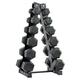 Strongway® Hex Dumbbells Set with Weights Storage Rack Stand Tree 5KG-25KG Rubber Coated Cast Iron Weights - Gym Training Weight Lifting Exercise