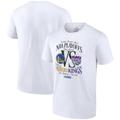 Men's Fanatics Branded White Sacramento Kings vs. Golden State Warriors 2023 NBA Playoffs Matchup T-Shirt