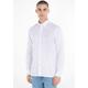 Langarmhemd TOMMY HILFIGER "LA-Hemd Flex Poplin" Gr. M, N-Gr, weiß (white) Herren Hemden Langarm