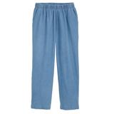 Blair Women's Haband Women's Modern-Fit No-Fuss Stretch Capris - Blue - M - Petite