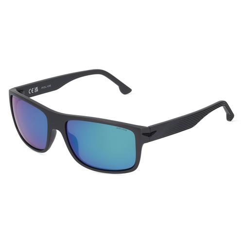 Police POISPLB39V Herren-Sonnenbrille Vollrand Eckig Acetat-Gestell, grau