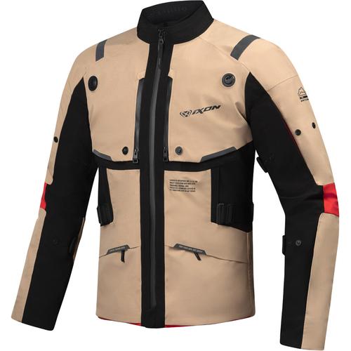 Ixon M-Skeid Motorrad Textiljacke, schwarz-beige, Größe M