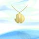 Block Monogram Necklace - .75 Inch Sterling Silver 24K Gold Plated Handcrafted Initial Dainty Gift For Her Mom Made in Usa