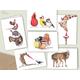 Funny Wildlife, Christmas Cards, Set Of 6, Handmade Holiday Winter Birthday Card, Greeting Pencil Illustration, X-Mas Cadeau's